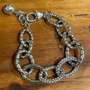 BRIGHTON Chain Link Swarovski Crystal Bracelet